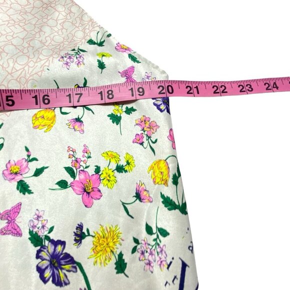 VICTORIA'S SECRET Women Hankerchief Chemise Size L Patchwork Butterfly 35-6 - Picture 9 of 12